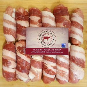 Hand-made pigs in blankets