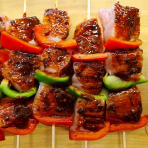 Jamaican jerk chicken skewers